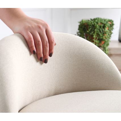 Sillón infantil NIKI, Ø 46 cm, crema