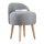 Sillón infantil NIKI Ø 46 cm gris