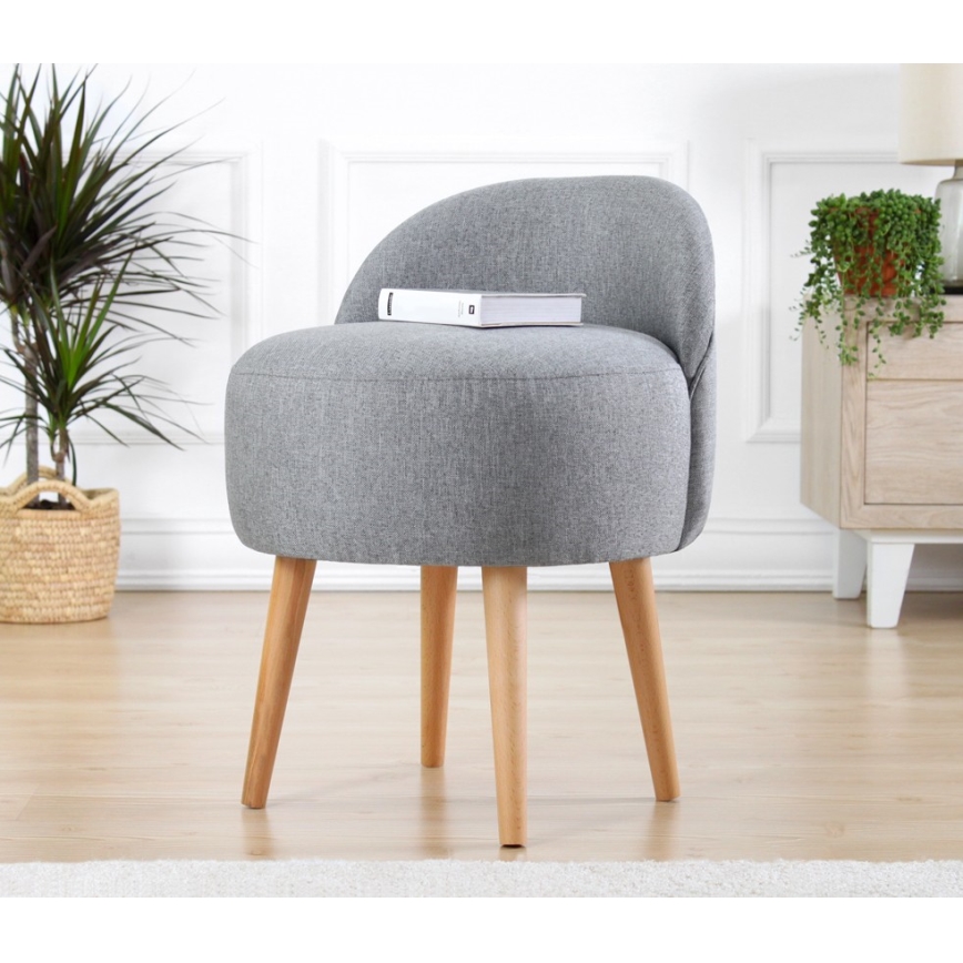 Sillón infantil NIKI Ø 46 cm gris