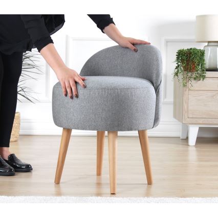 Sillón infantil NIKI Ø 46 cm gris