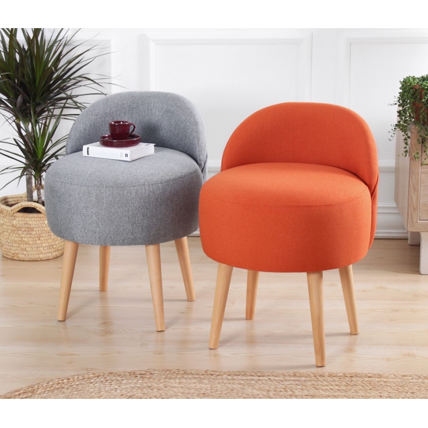Sillón infantil NIKI Ø 46 cm gris