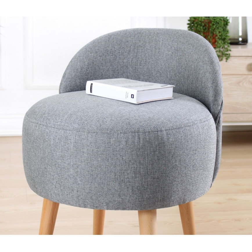 Sillón infantil NIKI Ø 46 cm gris