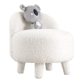 Sillón infantil PIXI, diámetro 46 cm, blanco