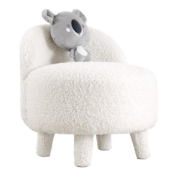Sillón infantil PIXI, diámetro 46 cm, blanco