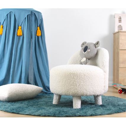 Sillón infantil PIXI, diámetro 46 cm, blanco