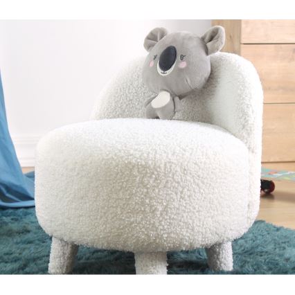 Sillón infantil PIXI, diámetro 46 cm, blanco