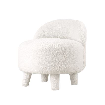 Sillón infantil PIXI, diámetro 46 cm, blanco