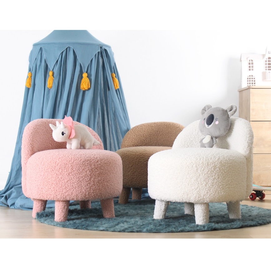 Sillón infantil PIXI, diámetro 46 cm, marrón
