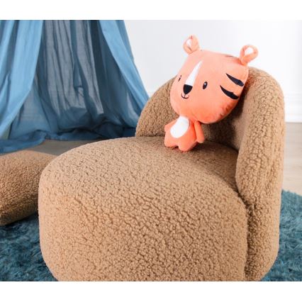 Sillón infantil PIXI, diámetro 46 cm, marrón