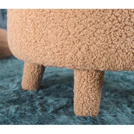 Sillón infantil PIXI, diámetro 46 cm, marrón