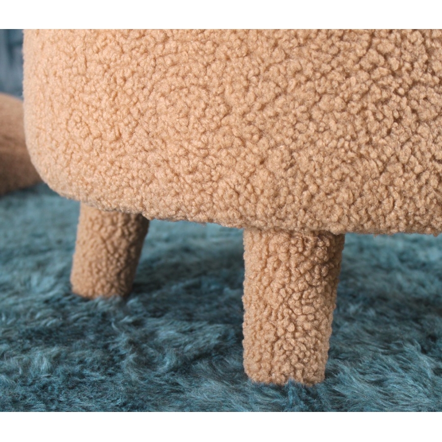 Sillón infantil PIXI, diámetro 46 cm, marrón