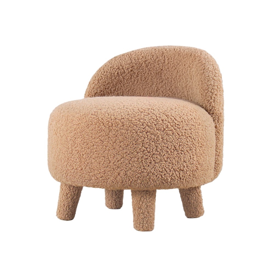 Sillón infantil PIXI, diámetro 46 cm, marrón