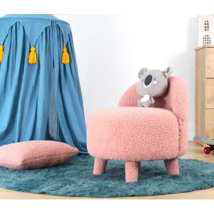 Sillón infantil PIXI Ø 46 cm rosa