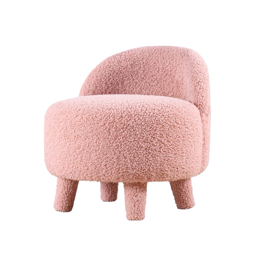 Sillón infantil PIXI Ø 46 cm rosa
