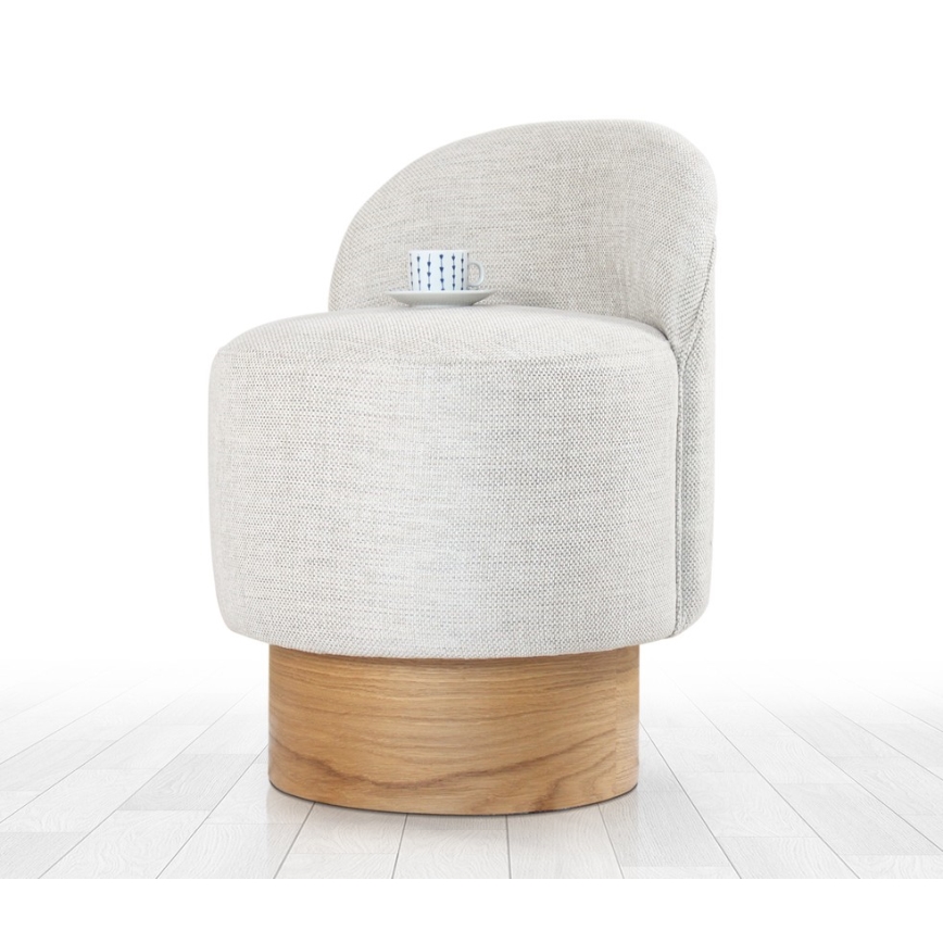 Sillón infantil RIKI 40x47 cm, color gris claro