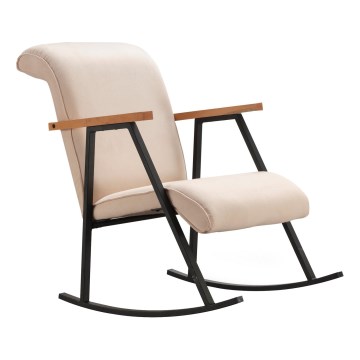 Sillón mecedor LUNI color crema