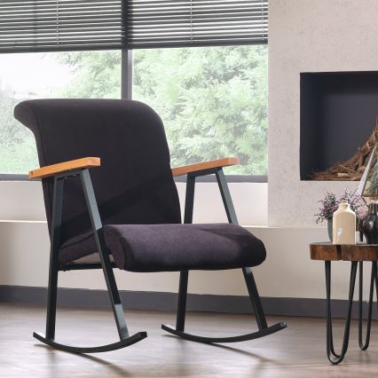 Sillón mecedor LUNI negro