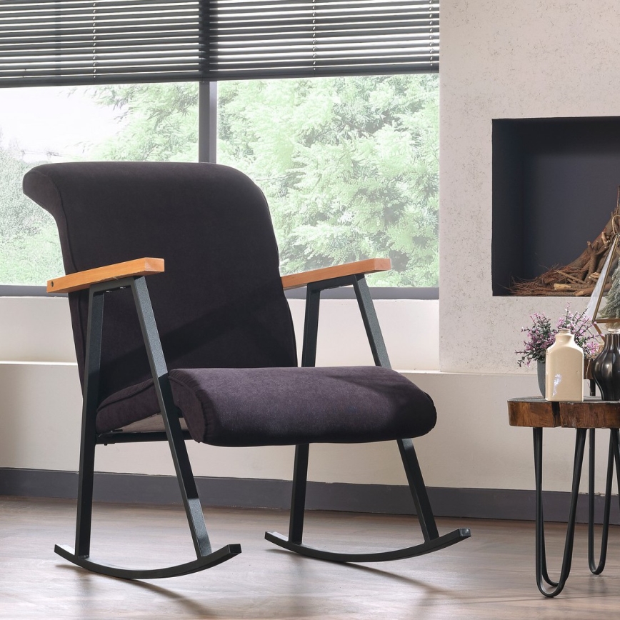 Sillón mecedor LUNI negro