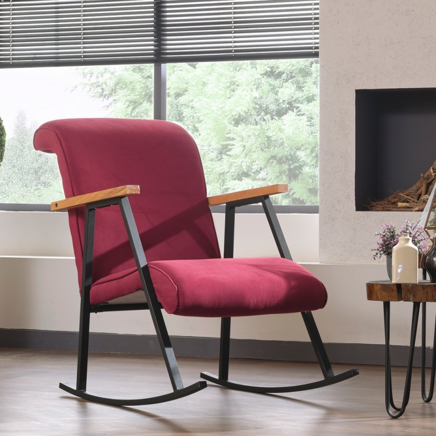 Sillón mecedor LUNI rojo