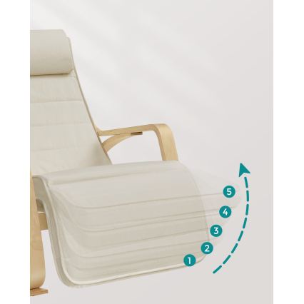 Sillón mecedor RESTLY beige