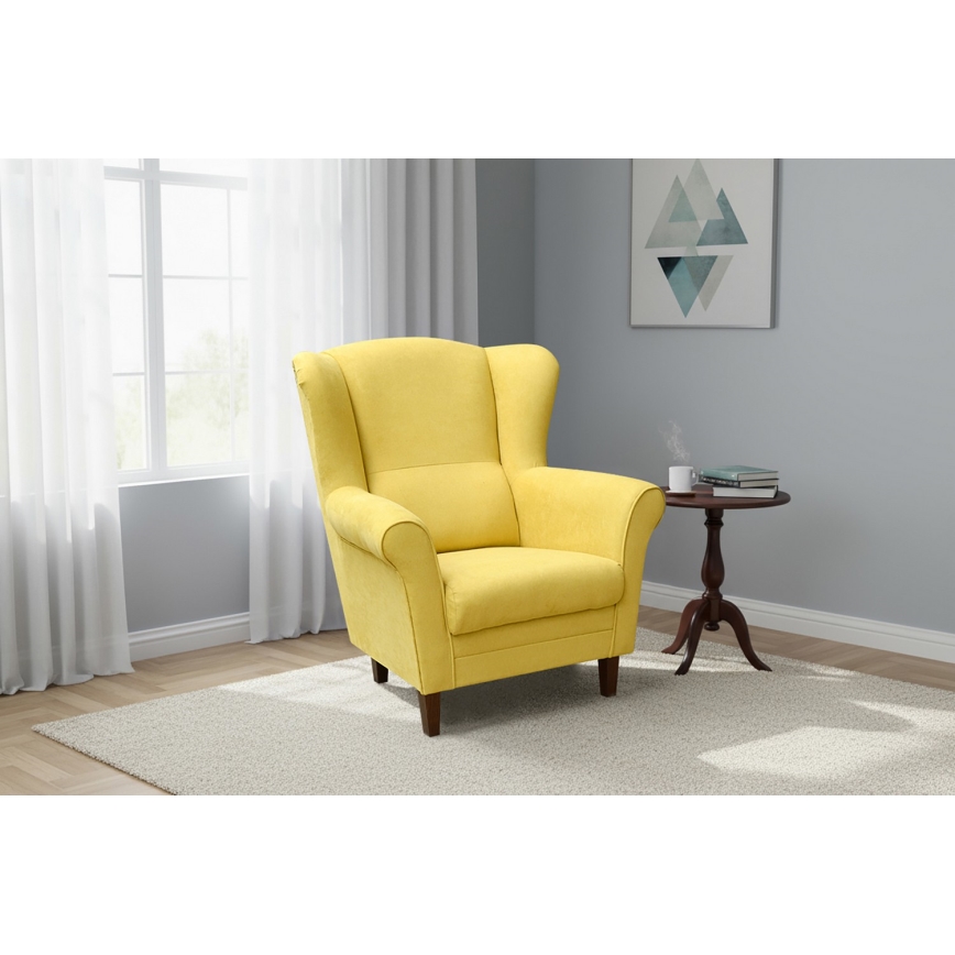 Sillón orejero GALA amarillo