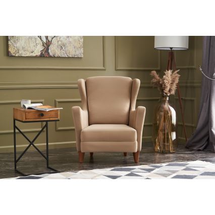 Sillón orejero NUPI crema