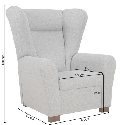 Sillón orejero VIVA marrón