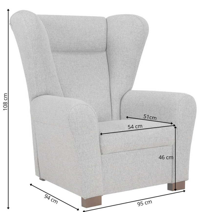 Sillón orejero VIVA marrón