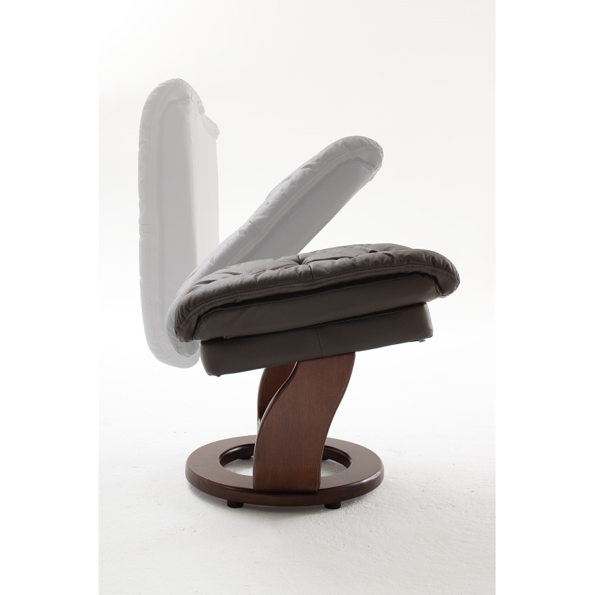 Sillón reclinable HABI marrón/nogal