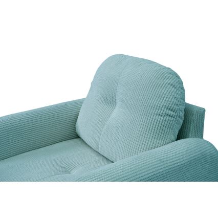 Sillón tapizado CLOUDY en color turquesa