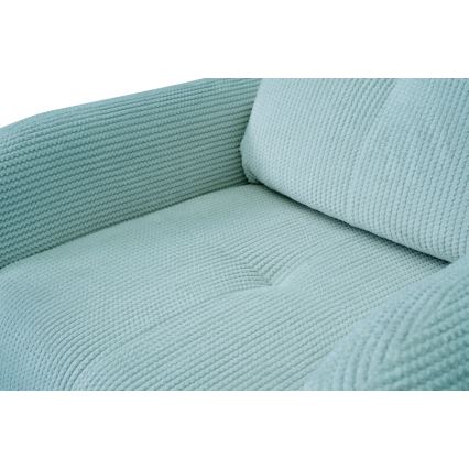 Sillón tapizado CLOUDY en color turquesa