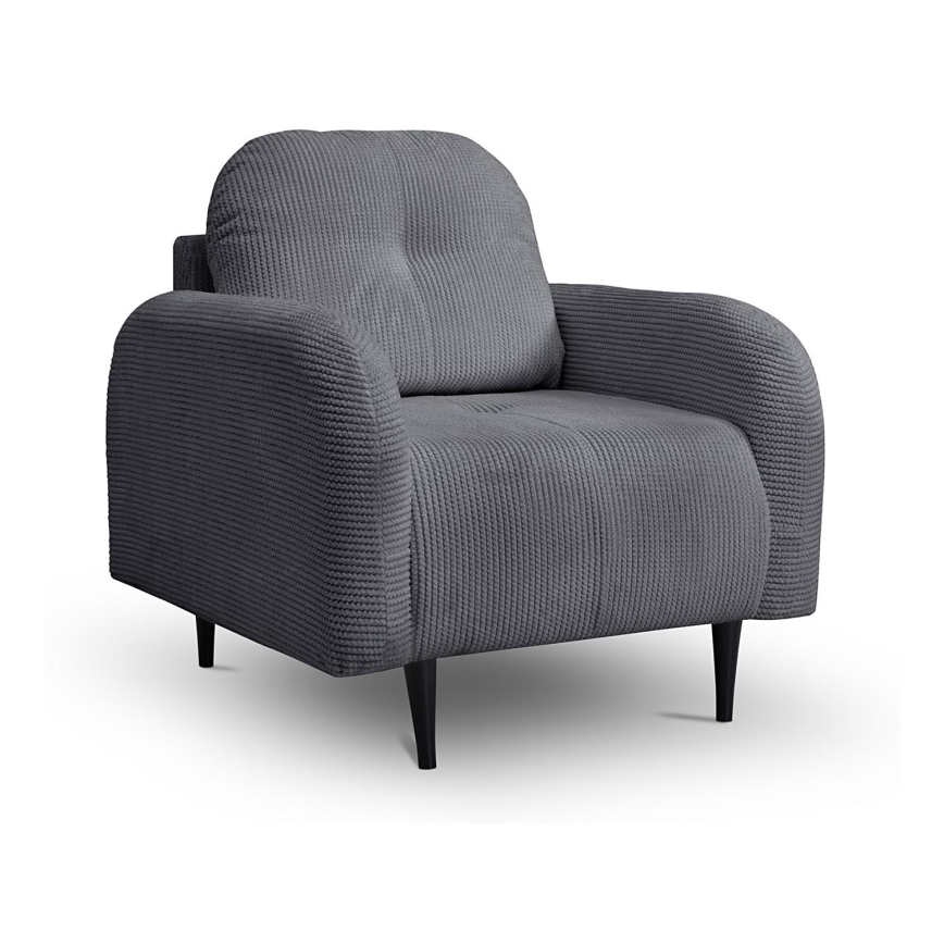 Sillón tapizado CLOUDY gris