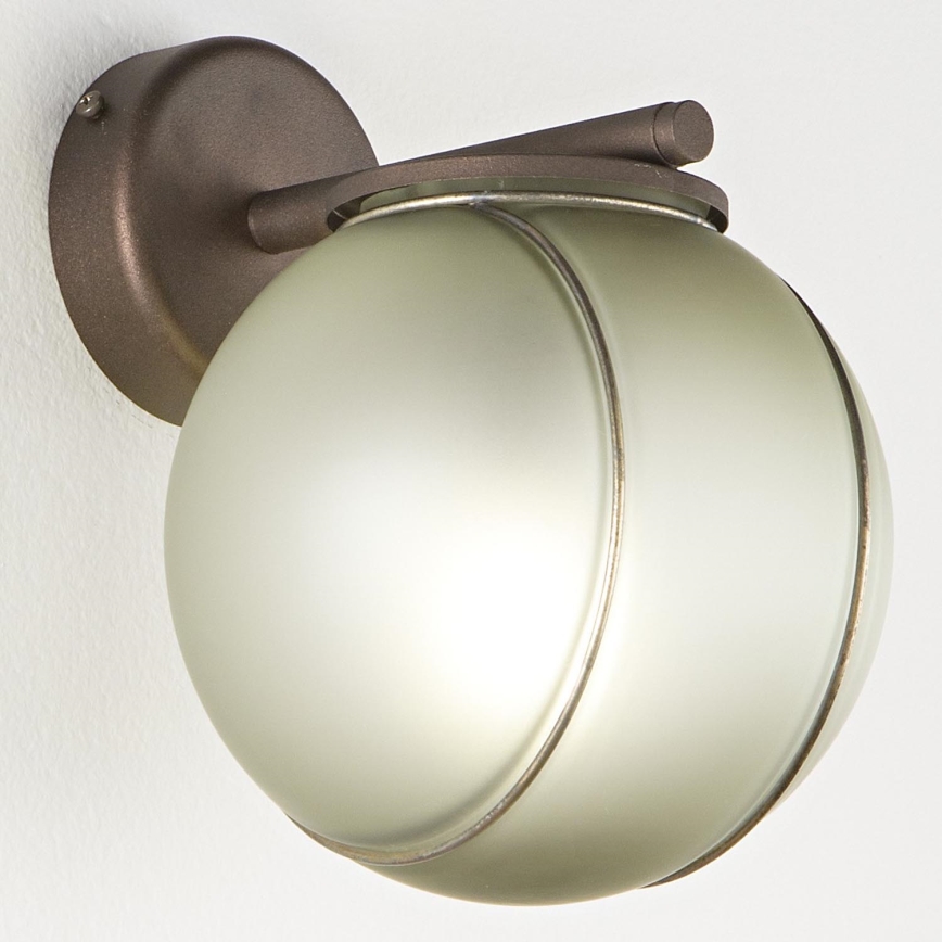 SIRU - Aplique FLORET 1xE14/40W/230V marrón/gris Vidrio veneciano