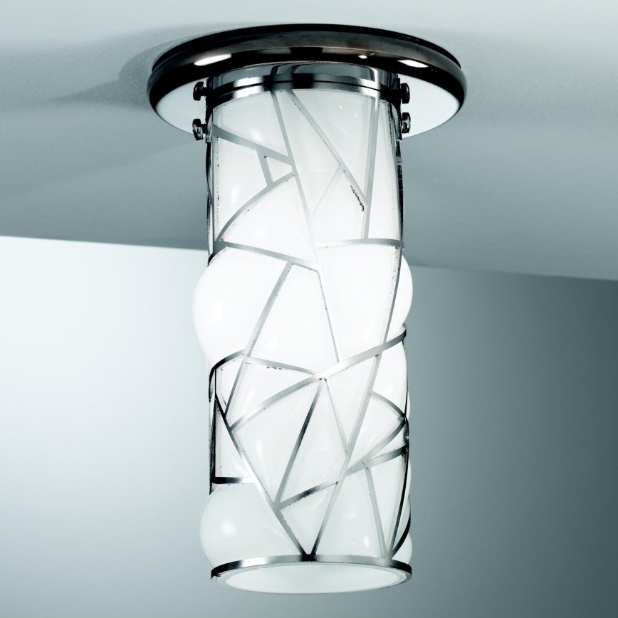 SIRU - Foco ORIONE 1xG9/30W/230V cromo brillante/blanco Vidrio veneciano