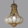 SIRU - Lámpara colgante con cadena DOGE 1xE27/60W/230V diá. 30 cm beige/negro Vidrio veneciano
