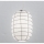 SIRU - Lámpara colgante LANTERNA 1xE27/60W/230V diá. 32 cm negro/blanco Vidrio veneciano