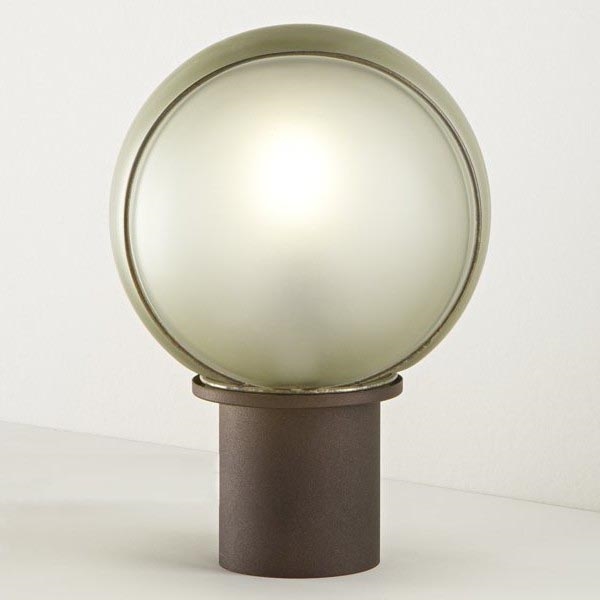 SIRU - Lámpara de mesa FLORET 1xE14/40W/230V marrón/gris Vidrio veneciano