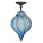 SIRU - Lámpara de techo GOCCIA 1xE27/60W/230V diá. 25 cm azul/marrón Vidrio veneciano