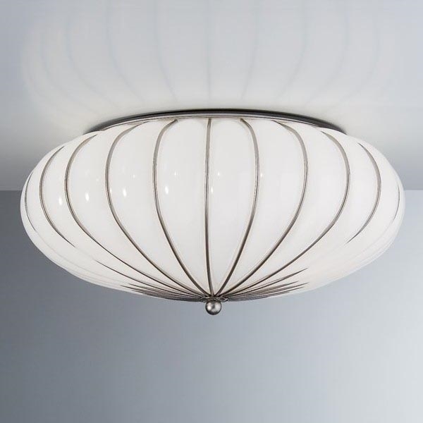 SIRU - Plafón GIOVE 3xE27/60W/230V diá. 48 cm cromo mate/blanco Vidrio veneciano