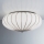 SIRU - Plafón GIOVE 3xE27/60W/230V diá. 48 cm cromo mate/blanco Vidrio veneciano