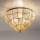 SIRU - Plafón POUFF 3xE27/60W/230V cromo brillante/beige Vidrio veneciano
