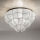 SIRU - Plafón POUFF 3xE27/60W/230V cromo brillante/blanco vidrio veneciano