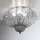 SIRU - Plafón SULTANO 3xE14/40W/230V Ø 34 cm cristal transparente/negro vidrio veneciano