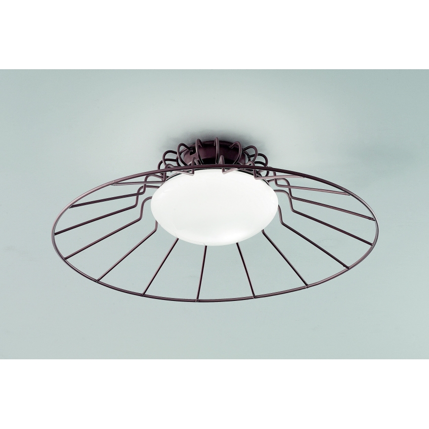 SIRU - Plafón SUNRISE 1xGX53/10W/230V marrón/blanco Vidrio veneciano