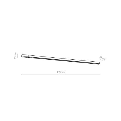 Sistema de rieles trifásico TRACER 1 m blanco