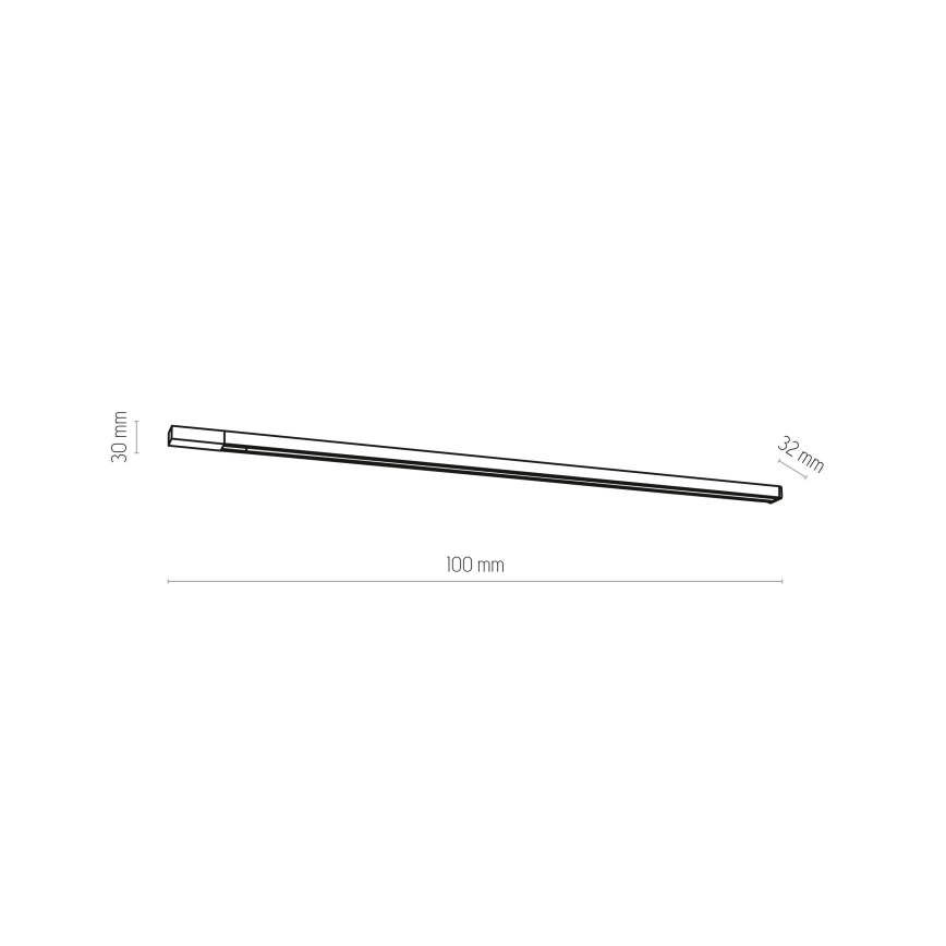 Sistema de rieles trifásico TRACER 1 m blanco