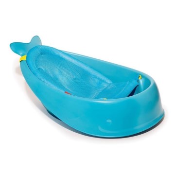 Skip Hop - Bañera para bebé con alfombrilla ergonómica MOBY 3 azul