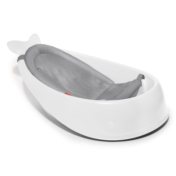 Skip Hop - Bañera para bebé con alfombrilla ergonómica MOBY 3 blanco
