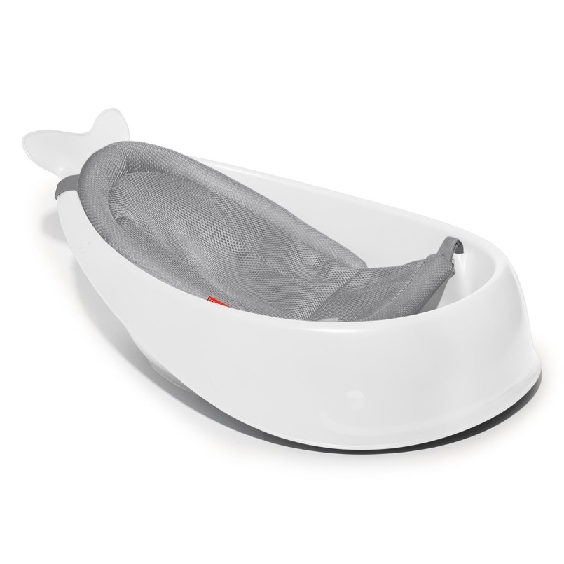 Skip Hop - Bañera para bebé con alfombrilla ergonómica MOBY 3 blanco