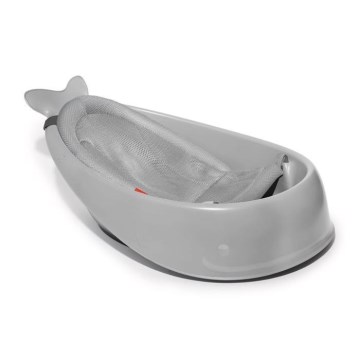 Skip Hop - Bañera para bebé con alfombrilla ergonómica MOBY 3 gris